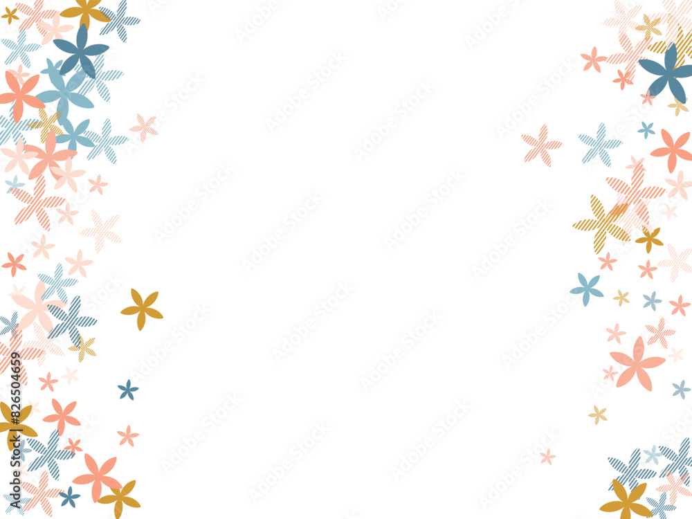 Starflower stylized flowers vector illustration. Cute field blossom shapes isolated. Starflower stylized flowers vector illustration. Cute field blossom shapes isolated.