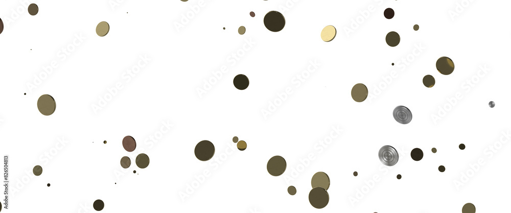Sprinkle of Success: Spectacular 3D Illustration Showcasing Cascading gold Confetti Sprinkle of Success: Spectacular 3D Illustration Showcasing Cascading gold Confetti
