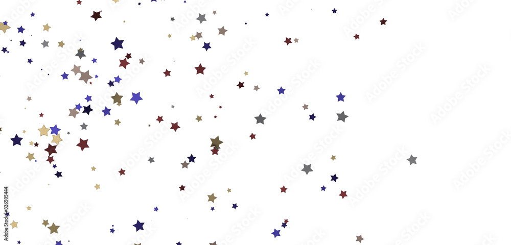 Obraz premium Festive Celestial Cascade: Mesmerizing 3D Illustration of Descending Christmas Stars