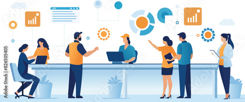 working together team work, collaborate to solve problem. business activities. process. brainstorming. planning.