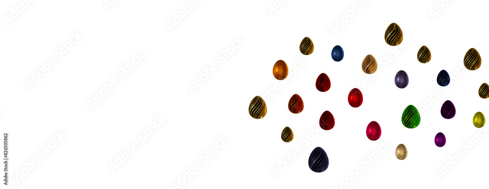 colorful eggs on white background colorful eggs on white background