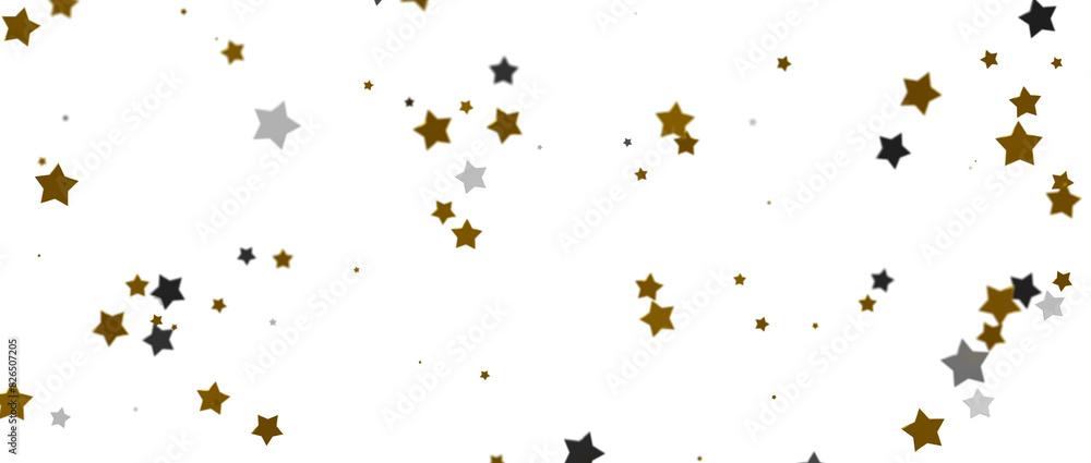 Obraz premium Festive Celestial Cascade: Mesmerizing 3D Illustration of Descending Christmas Stars