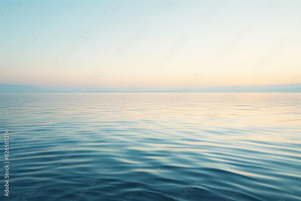 Tranquil Lakeside at Dawn with Gentle Ripples and Clear Sky Tranquil Lakeside at Dawn with Gentle Ripples and Clear Sky