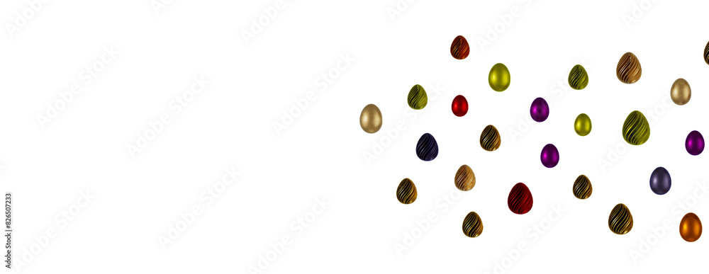 colorful eggs on white background colorful eggs on white background