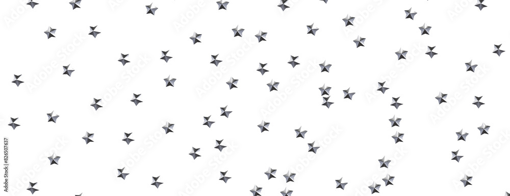 Obraz premium Festive Celestial Cascade: Mesmerizing 3D Illustration of Descending Christmas Stars