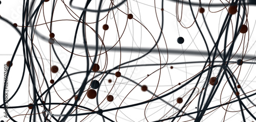 Abstract plexus blue geomet...