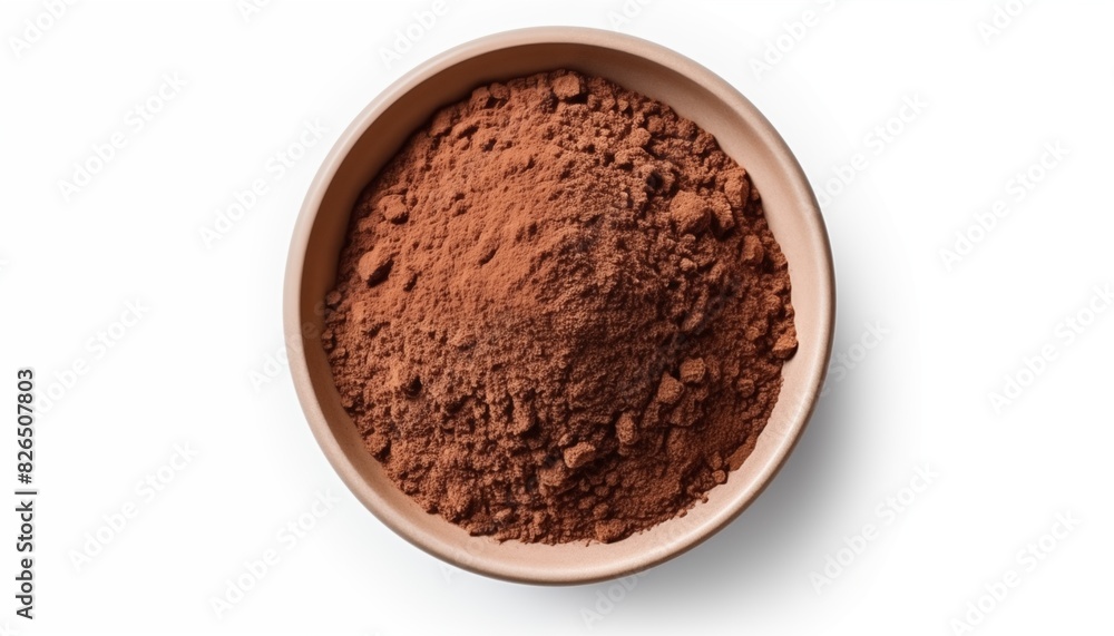 cocoa powder in a bowl isolated cocoa powder in a bowl isolated