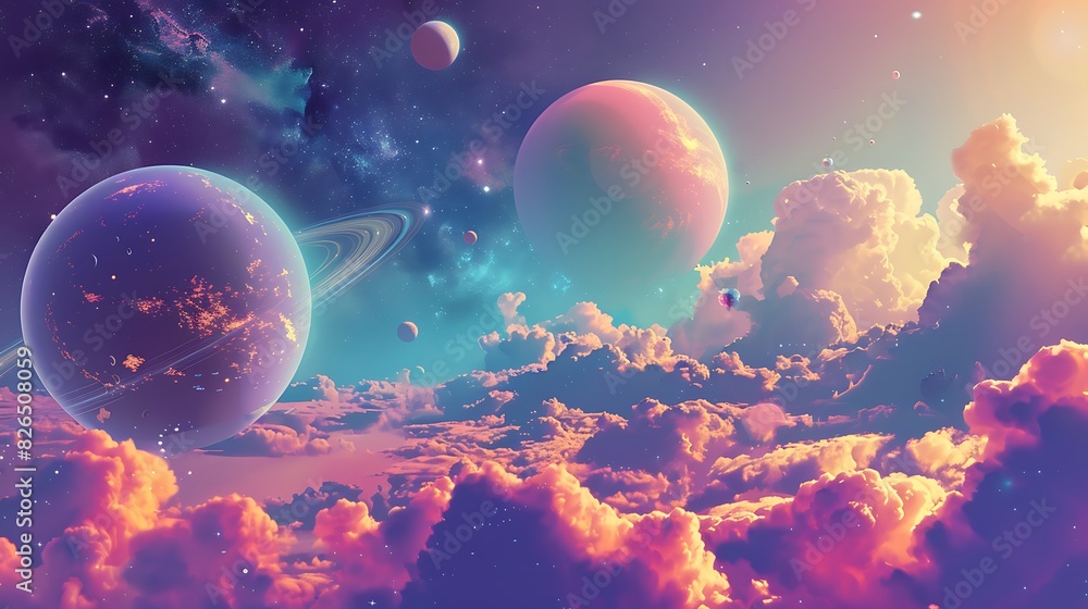 Celestial Night: Earth and Moon in Space Celestial Night: Earth and Moon in Space