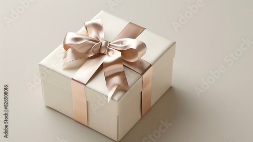 Elegant gift box adorned with a delicate ribbon, awaiting the excitement of its recipient.