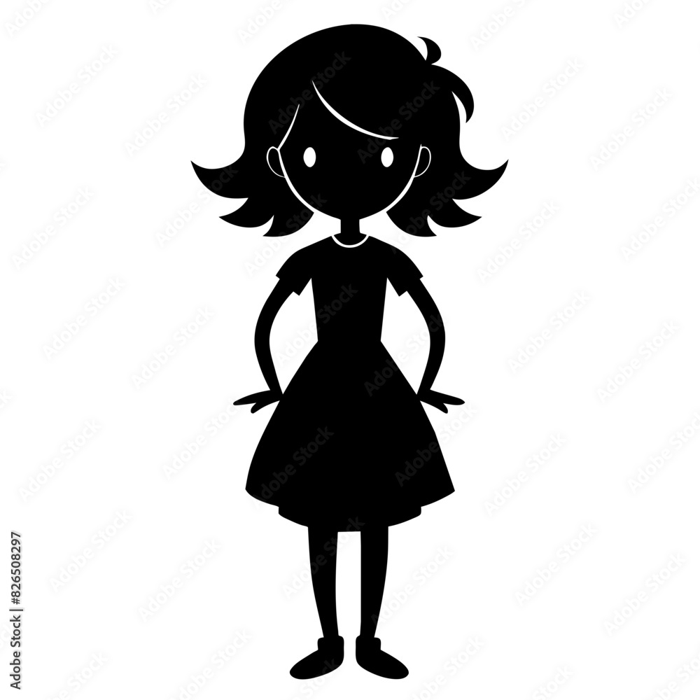 silhouette of a toddler girl silhouette of a toddler girl