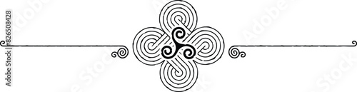 Ornate Header Footer - Circular Celtic Knot, Triskele
