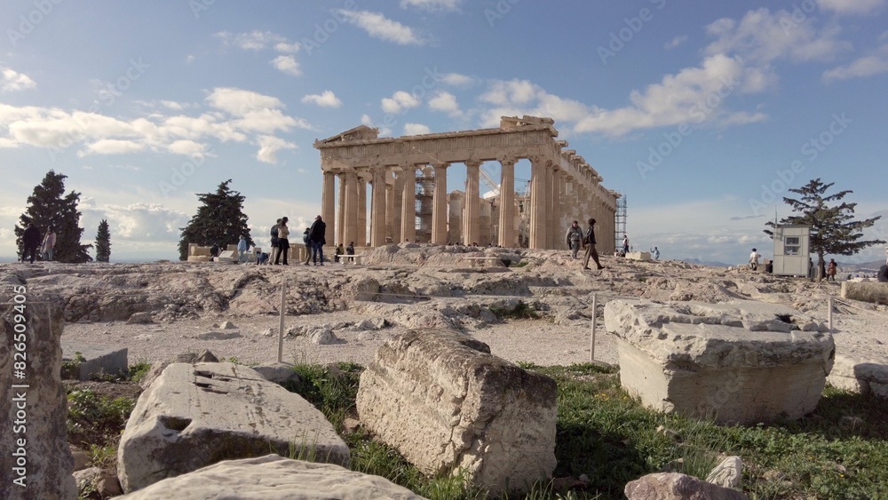 Athens 05,22,2024 Acropolis in Greece, Parthenon in Athens , famous Greek tourist attraction, Ancient Greece landmark - sigthseeing destination Unesco Heritage world