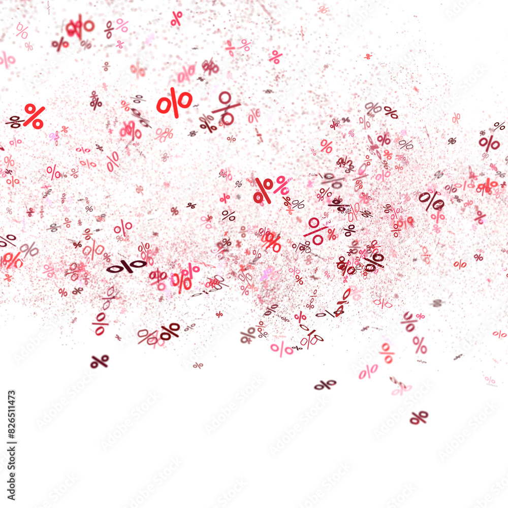 Blurred sale percent rain background. 3d Blurred sale percent rain background. 3d