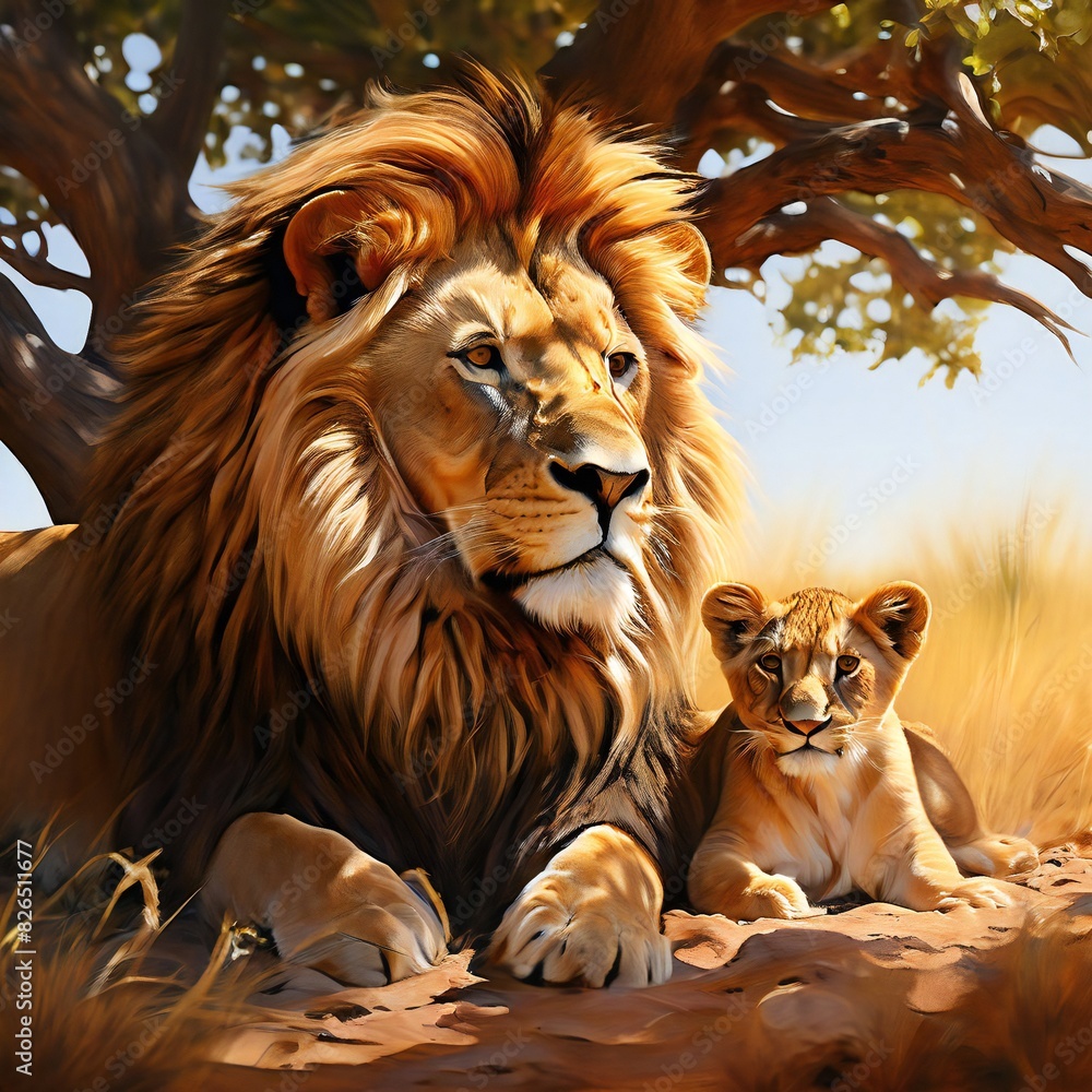 Fototapeta premium Lion and lioness