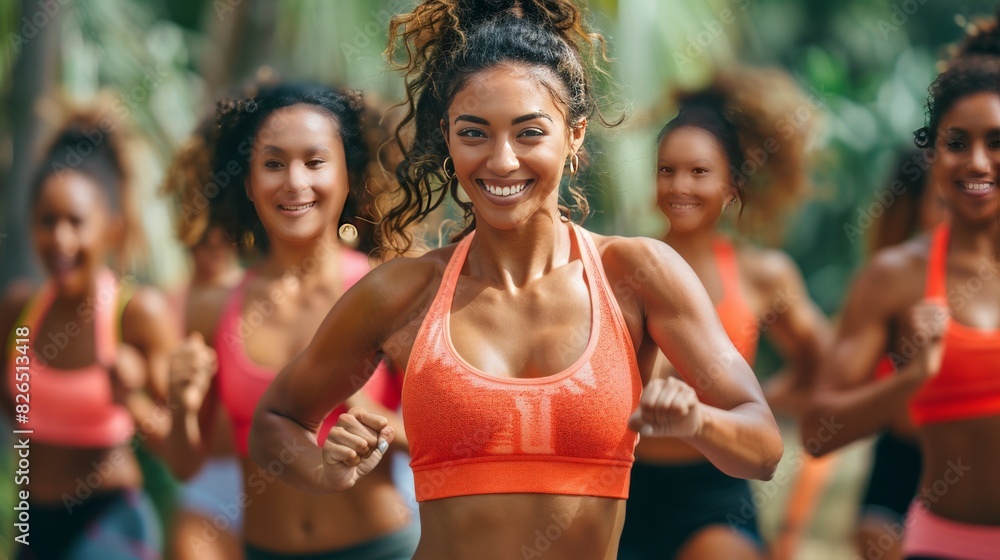 Fitness Motivation: Capture a group of people engaging in an energetic fitness class or outdoor workout session, highlighting motivation, health, and community. Fitness Motivation: Capture a group of people engaging in an energetic fitness class or outdoor workout session, highlighting motivation, health, and community.