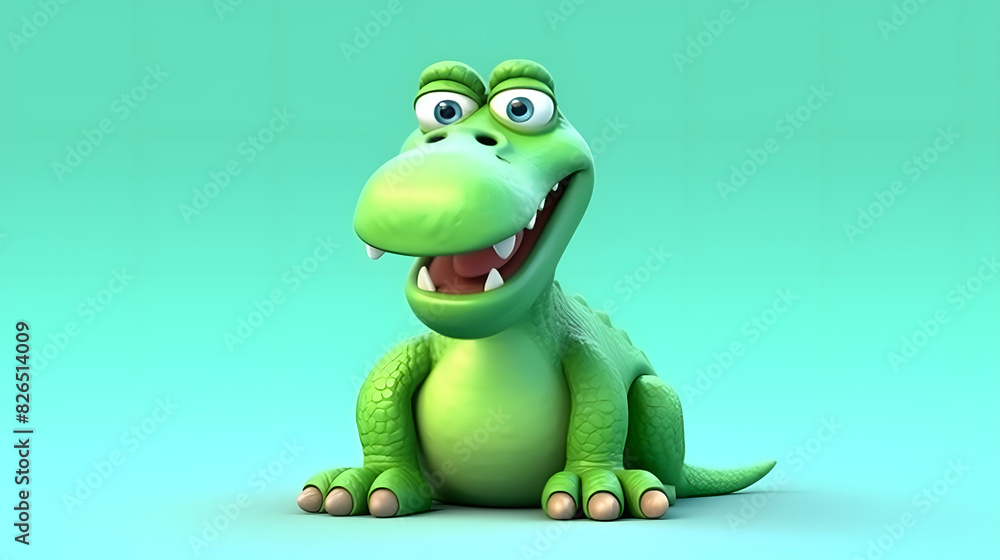Fototapeta premium Sauroposeidon 3d cartoon
