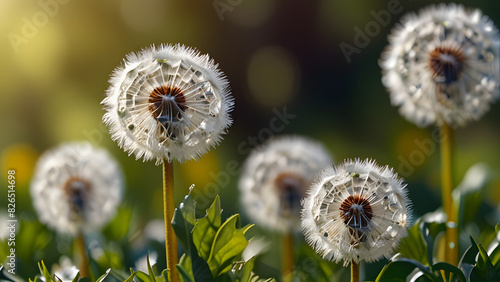 Macro Photography of Dandelion Seeds in the Wild photo