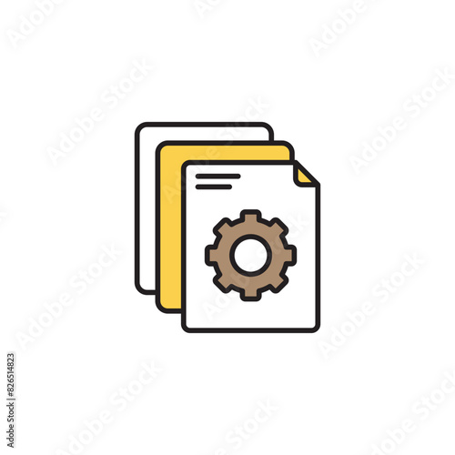 Backlog icon design with white background stock illustration