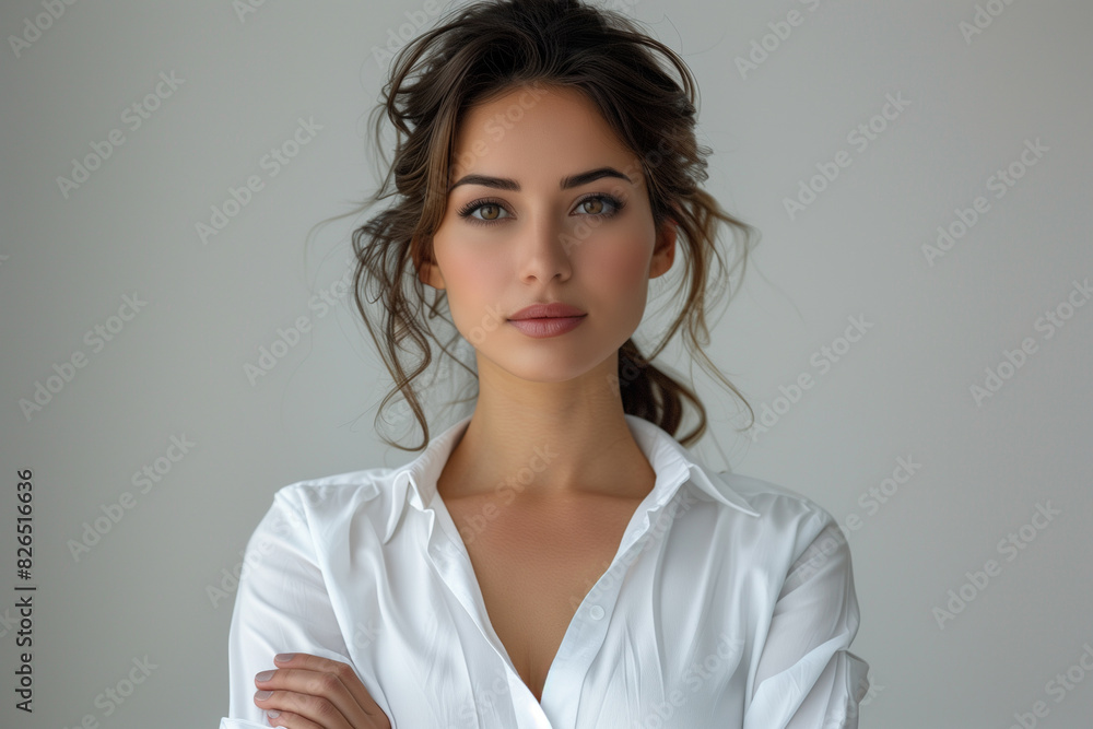Portrait of a businesswoman in a suit. Portrait of a businesswoman in a suit.