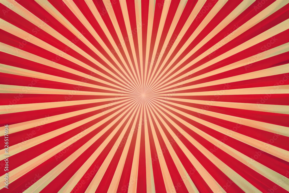 Fototapeta premium Seamless isometric pattern with heartbeat shapes arranged in a starburst design, radiating energy,