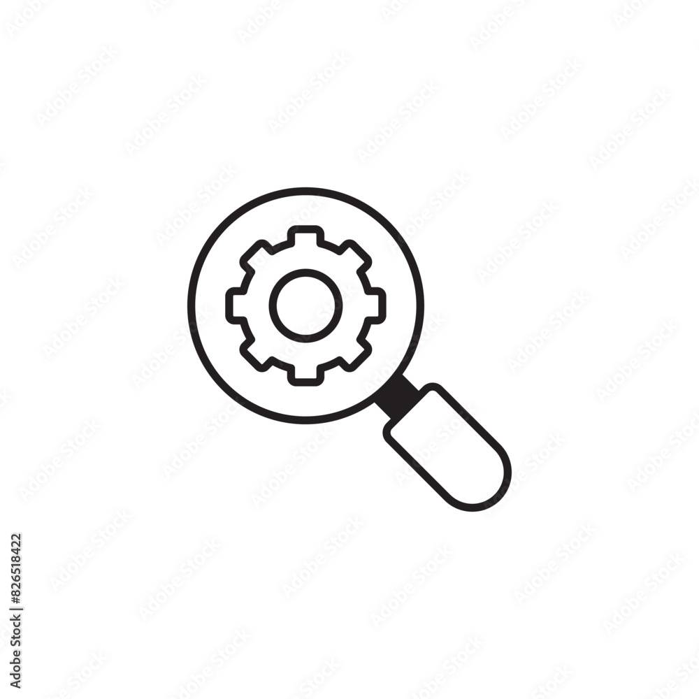 Search icon design with white background stock illustration Search icon design with white background stock illustration
