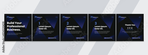 LinkedIn carousel post, social media Instagram carousel post, modern and editable business carousel template design