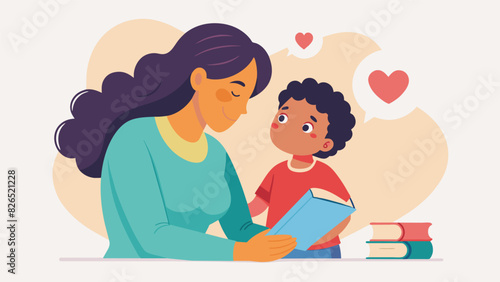 A simple but powerful sketch of a mother gazing lovingly at her child is accompanied by a heartfelt journal entry expressing the overwhelming love and. Vector illustration