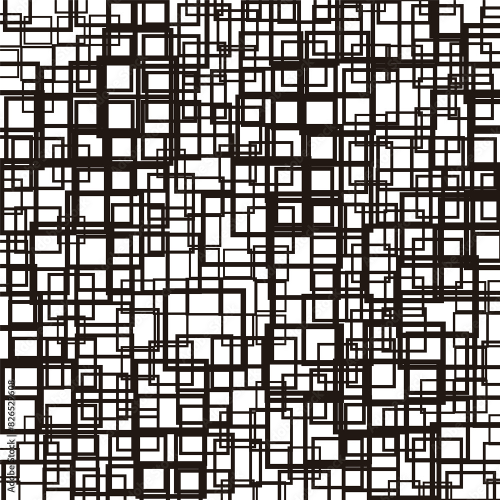 Fototapeta premium Black and white abstract square pattern. Black and white grunge pixel dimension. Vector Format Illustration 