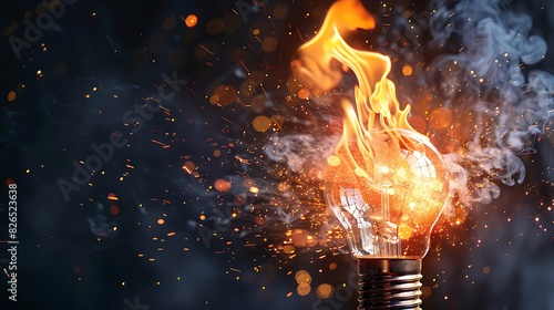 Explosion of a traditional electric bulb shot taken in high speed 
