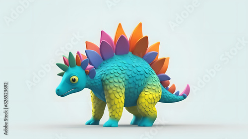 Stegosaurus 3d cartoon