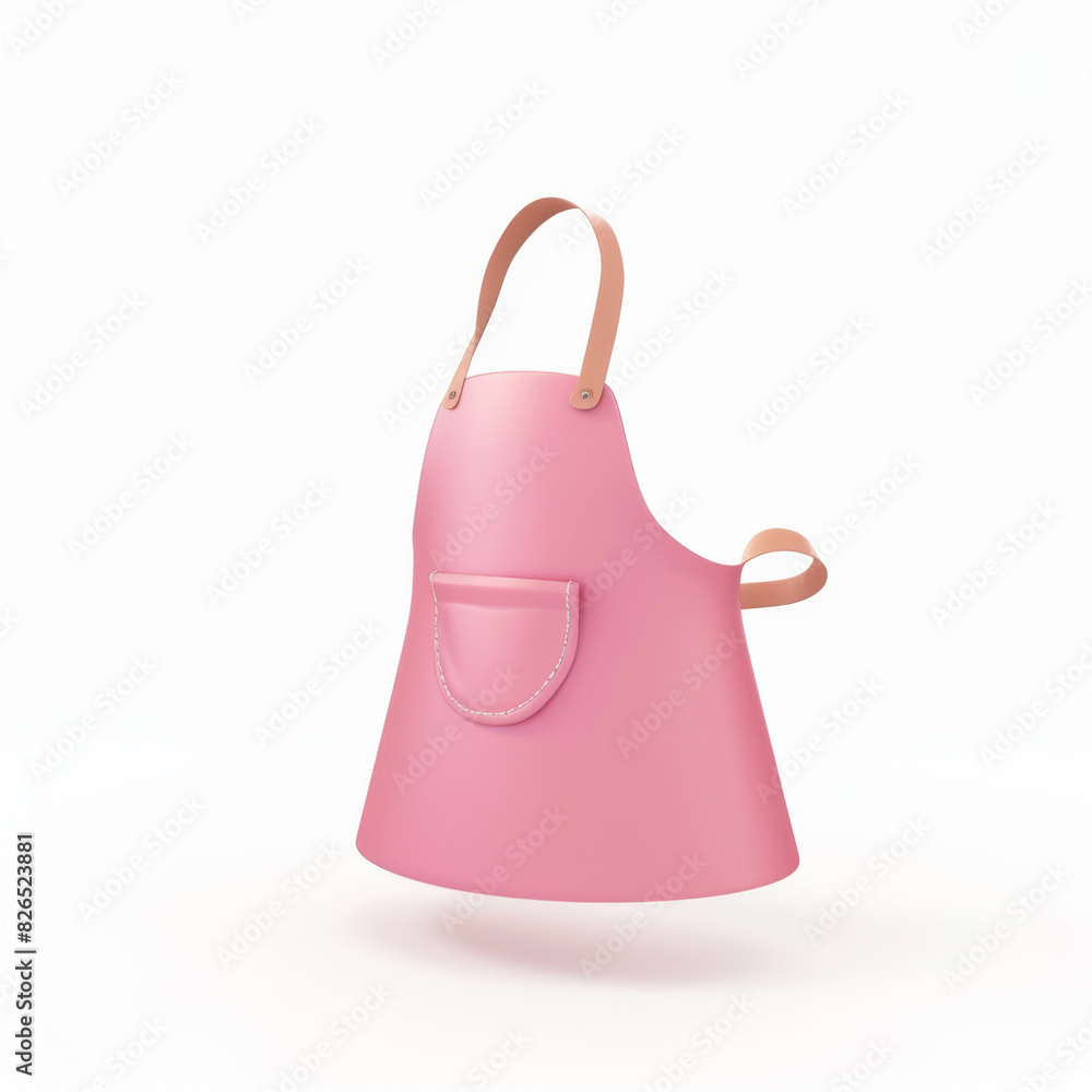 apron icon in 3D style on a white background apron icon in 3D style on a white background