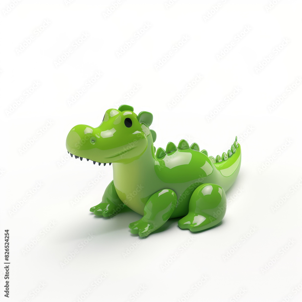 Fototapeta premium crocodile icon in 3D style on a white background