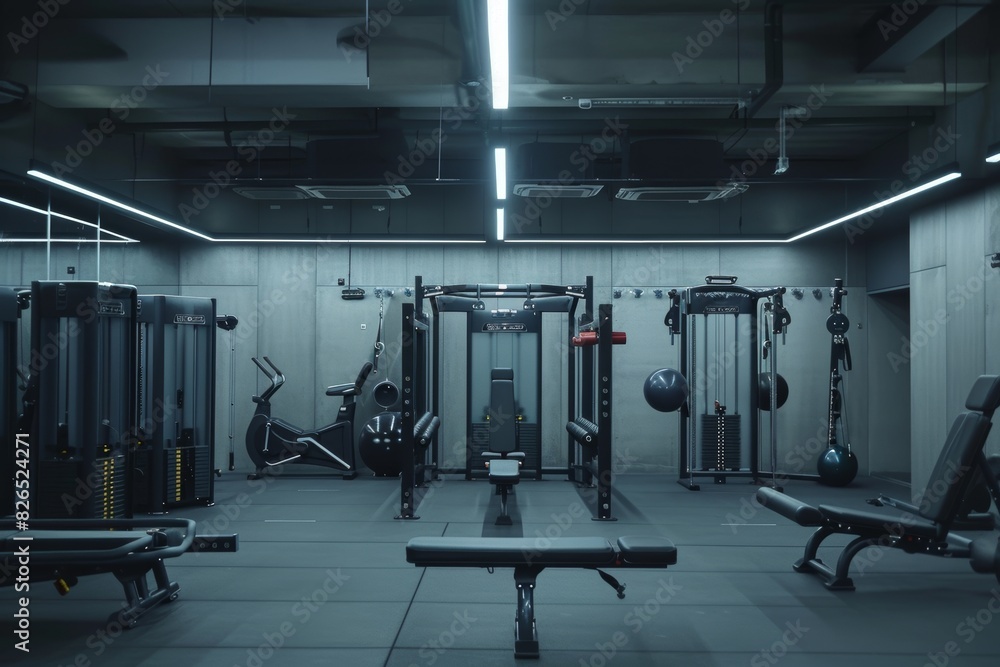 Modern Gym with Advanced Safety Measures, Spacious Workout Area, and Enhanced Sanitation Protocols for COVID-19 Safety Modern Gym with Advanced Safety Measures, Spacious Workout Area, and Enhanced Sanitation Protocols for COVID-19 Safety