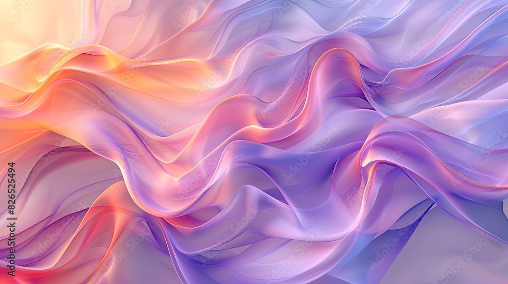Abstract background with wavy, intertwined stripes in pastel hues, creating a soft and harmonious feel Abstract background with wavy, intertwined stripes in pastel hues, creating a soft and harmonious feel