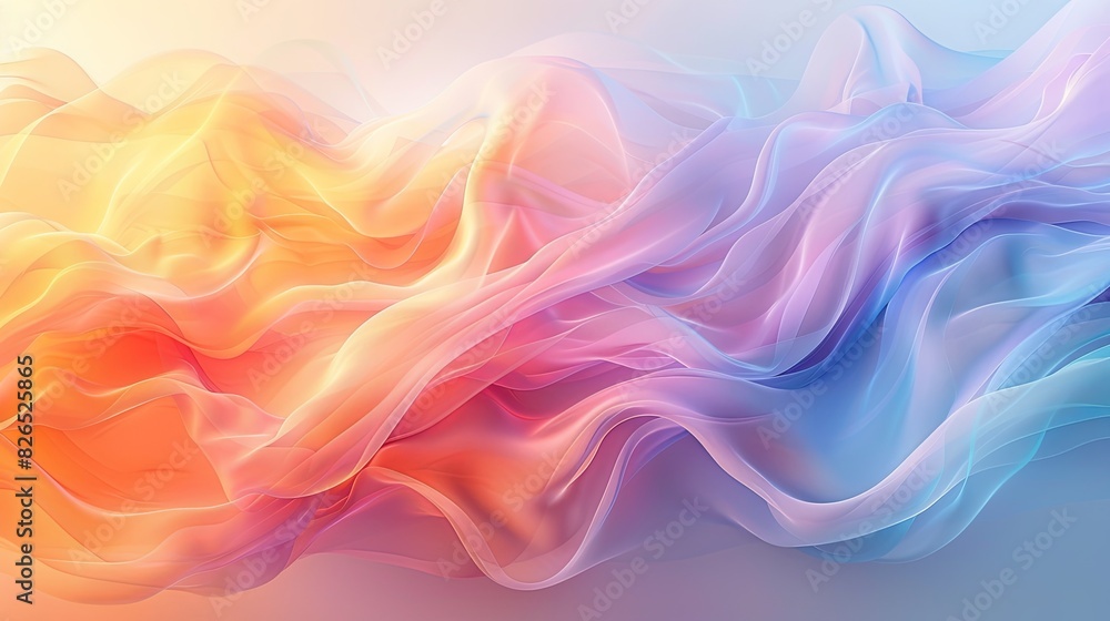 Abstract background with flowing stripes in soft pastel gradients, creating a calming effect Abstract background with flowing stripes in soft pastel gradients, creating a calming effect