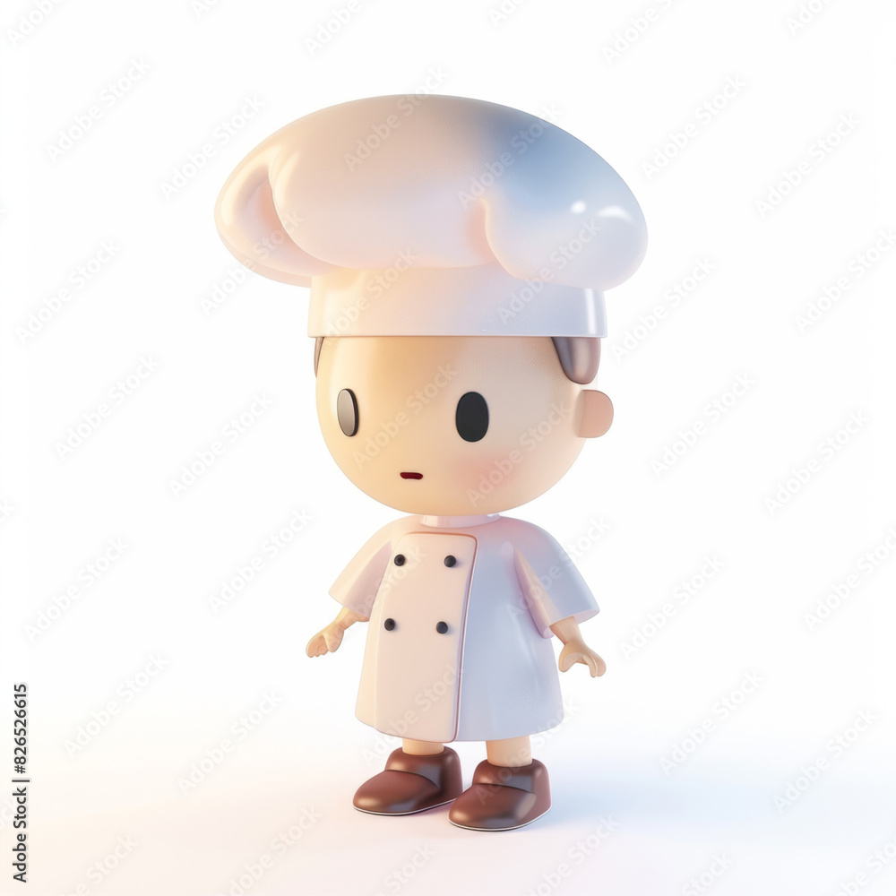 Cook icon in 3D style on a white background Cook icon in 3D style on a white background