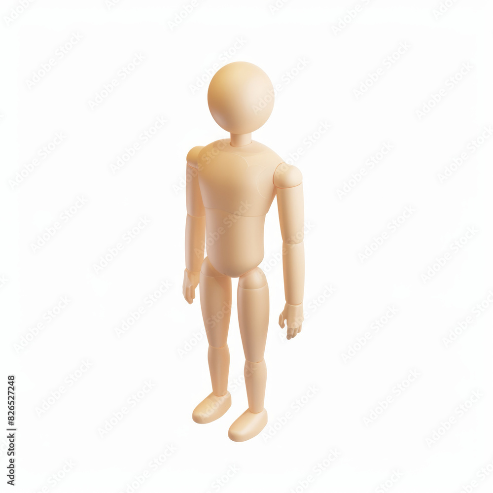dummy icon in 3D style on a white background dummy icon in 3D style on a white background