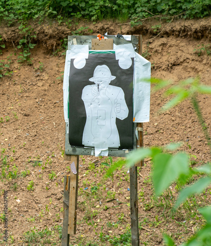 ShootingTarget at a shooting range. range for training photo