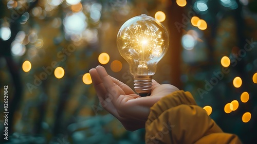 Lightbulb as symbol of new idea or creativity 