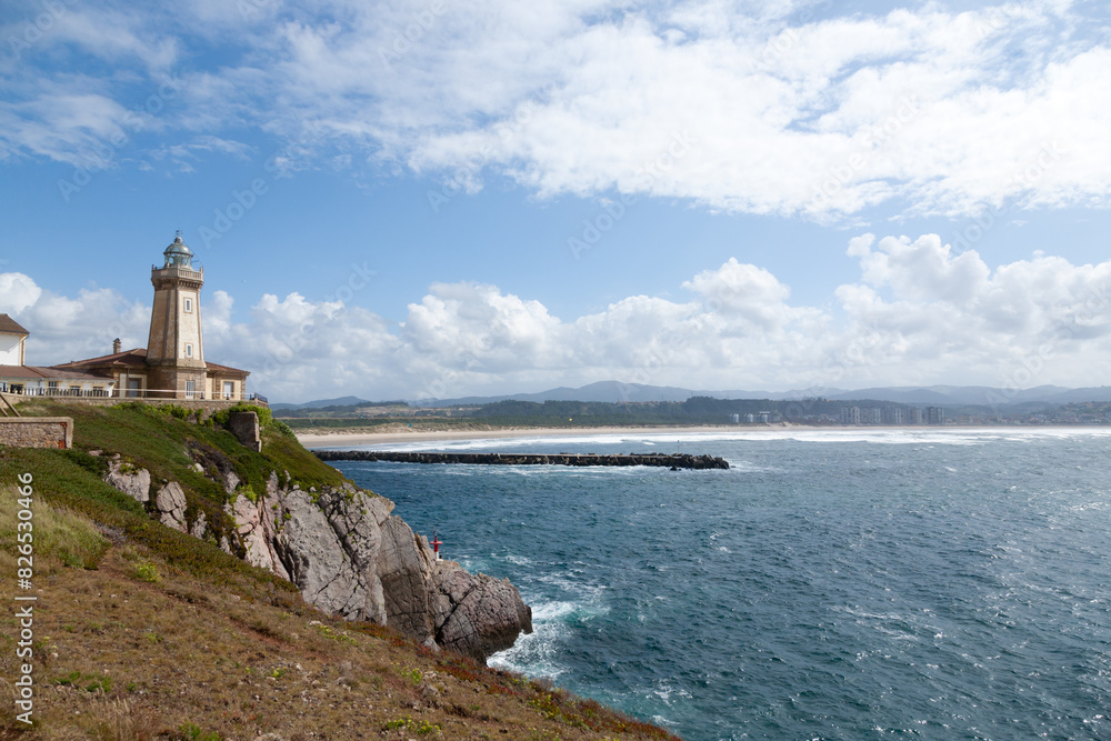 Aviles lighthouse view, Asturias, Spain