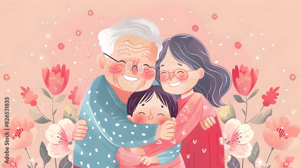 Cherished Bond of Grandchild Embrace for Grandparents Day Cherished Bond of Grandchild Embrace for Grandparents Day