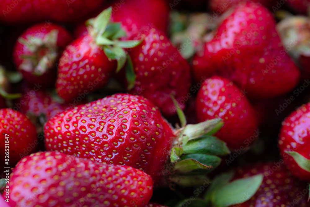 Closeup of fresh strawberries Closeup of fresh strawberries
