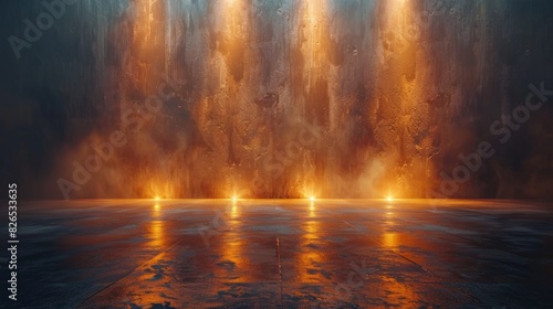 Dark beige wall background with slight warm glow