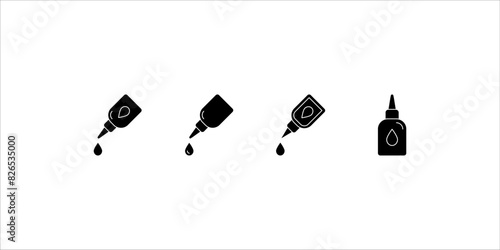 Vector glue icon set. Liquid glue icons.