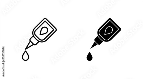 Vector glue icon set. Liquid glue icons.