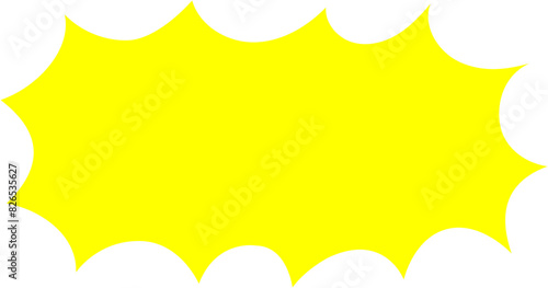 shock boom crash expression, high volume speech communication talk bubble.
