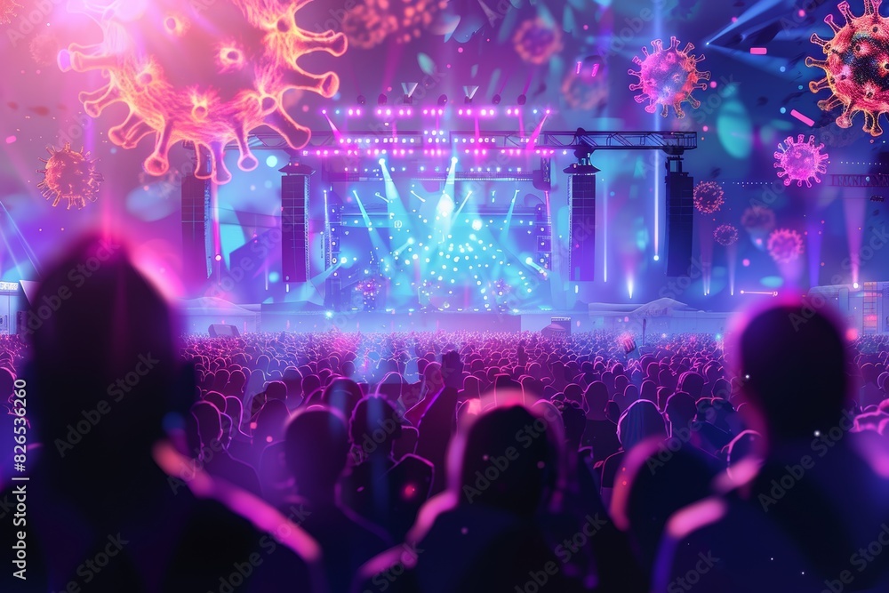 custom made wallpaper toronto digitalMusic Festival with Thermal Camera Effect Showing Germ Transmission, Promotes Health Awareness at Public Events