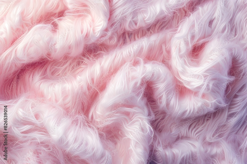 Angora wool has a fine and delicate texture with long fibers that create a fluffy effect. The fluff is pastel pink. Background texture. Angora wool has a fine and delicate texture with long fibers that create a fluffy effect. The fluff is pastel pink. Background texture.