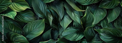Green leaves on dark background with black border nature s elegance and beauty captured in artistic painting