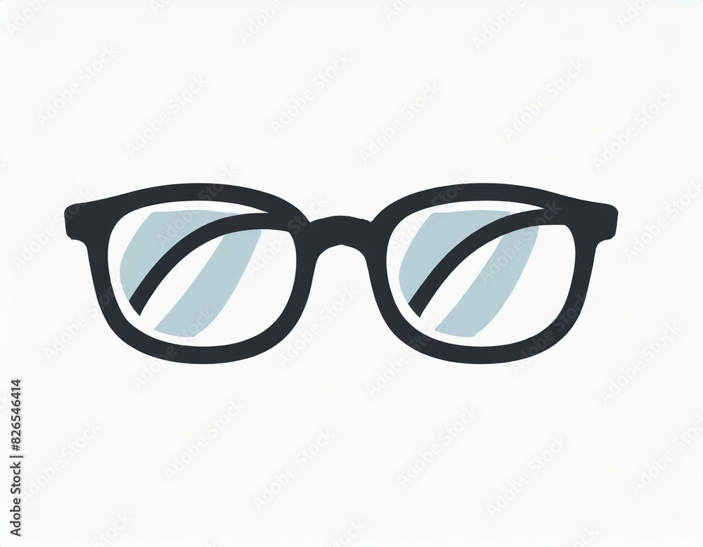 Fototapeta premium glasses vector icon on white background, logo